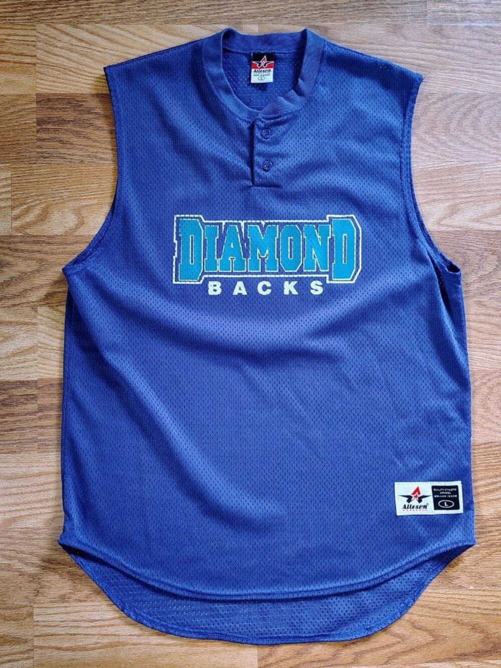 Arizona Diamondbacks Sleeveless Baseball Jersey Men's L Mesh Purple #22